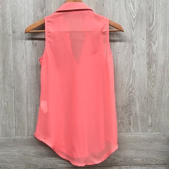 Rewind Pink Studded Collar Sleeveless Tank BB395 - Picture 4 of 7